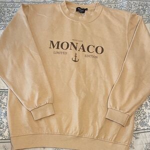 Monaco Yacht Club Crewneck Sweater - Tan